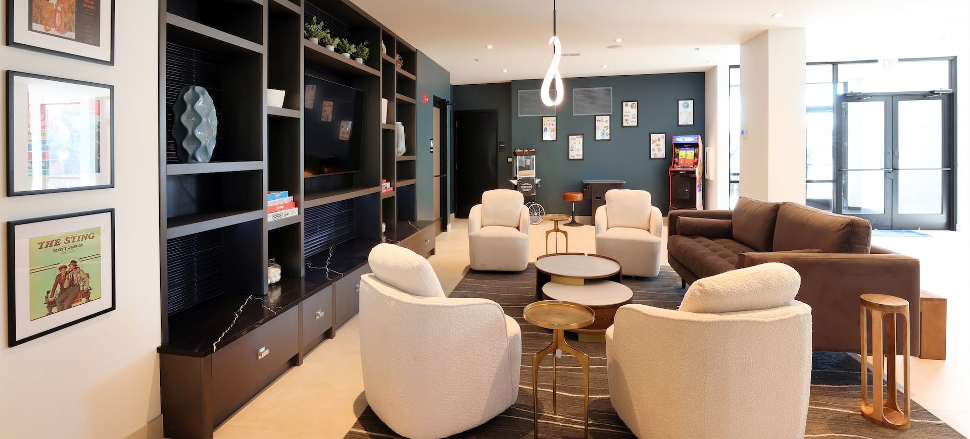 Professional conference room with modern table and seating at Station 250 business center amenities Mundelein IL